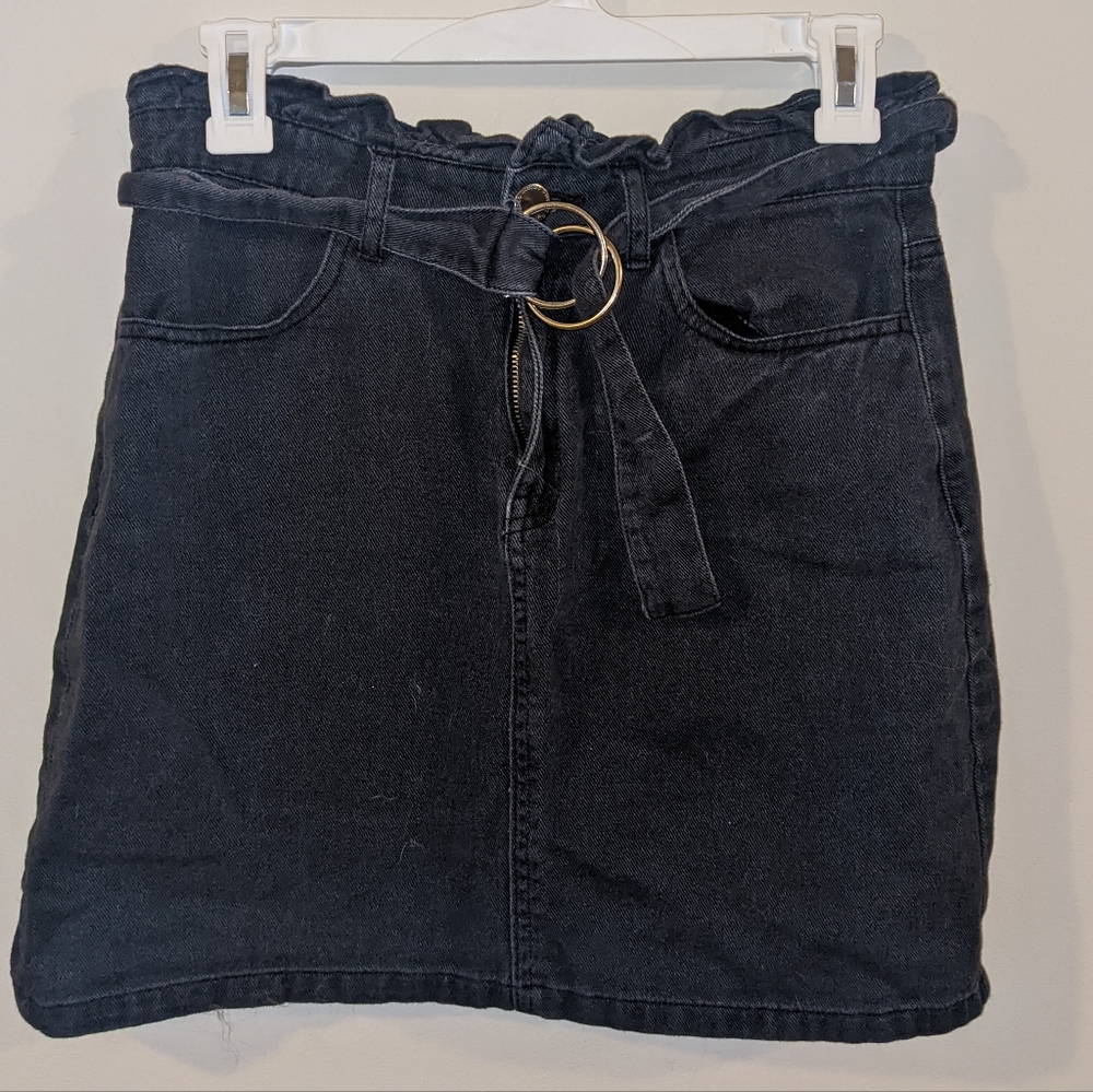 H&M Black Jean Skirt